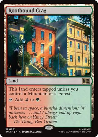Rootbound Crag (Surge Foil)  [Commander: Marvel Super Heroes] Foil
