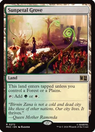 Sunpetal Grove (Surge Foil)  [Commander: Marvel Super Heroes] Foil