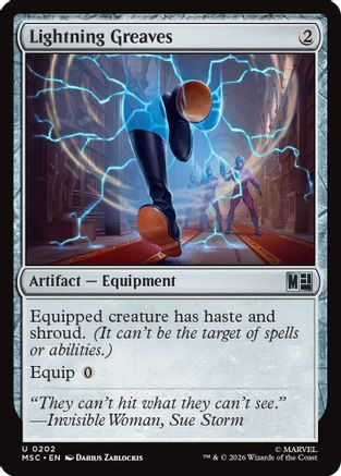 Lightning Greaves (Surge Foil)  [Commander: Marvel Super Heroes] Foil