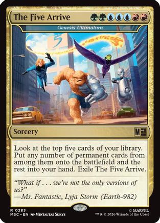 The Five Arrive - Genesis Ultimatum (Surge Foil)  [Commander: Marvel Super Heroes] Foil