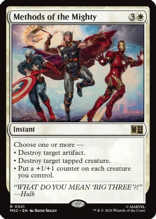Methods of the Mighty (Surge Foil)  [Commander: Marvel Super Heroes] Foil
