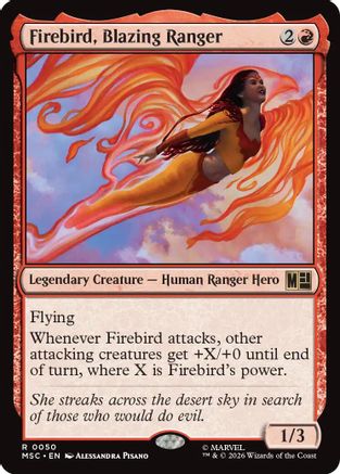 Firebird, Blazing Ranger (Surge Foil)  [Commander: Marvel Super Heroes] Foil