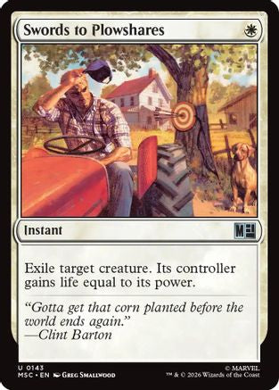 Swords to Plowshares (Surge Foil)  [Commander: Marvel Super Heroes] Foil