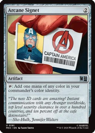 Arcane Signet (0191) (Surge Foil)  [Commander: Marvel Super Heroes] Foil