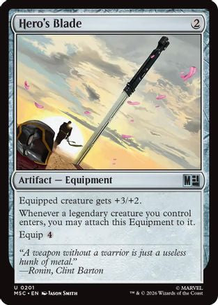 Hero's Blade (Surge Foil)  [Commander: Marvel Super Heroes] Foil