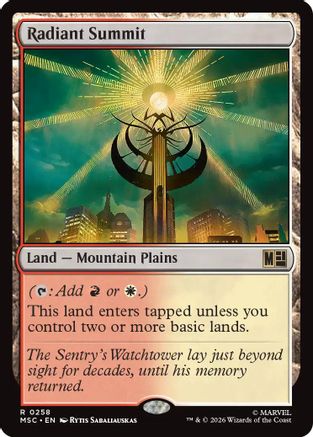 Radiant Summit (Surge Foil)  [Commander: Marvel Super Heroes] Foil