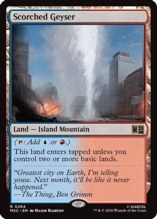 Scorched Geyser (Surge Foil)  [Commander: Marvel Super Heroes] Foil