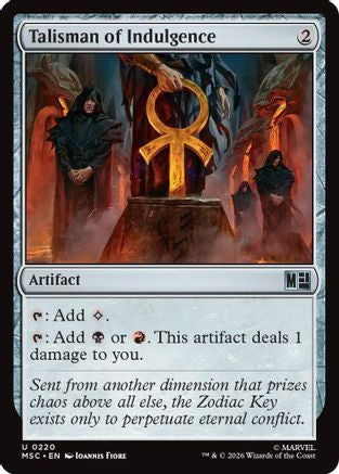 Talisman of Indulgence (Surge Foil)  [Commander: Marvel Super Heroes] Foil