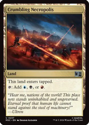 Crumbling Necropolis (Surge Foil)  [Commander: Marvel Super Heroes] Foil