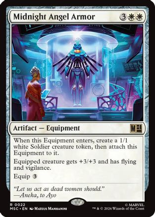 Midnight Angel Armor (Surge Foil)  [Commander: Marvel Super Heroes] Foil