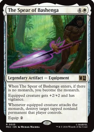 The Spear of Bashenga (Surge Foil)  [Commander: Marvel Super Heroes] Foil