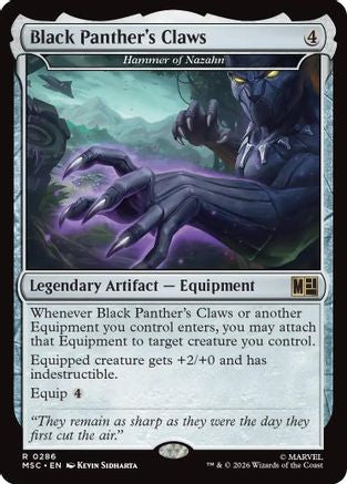 Black Panther's Claws - Hammer of Nazahn (Surge Foil)  [Commander: Marvel Super Heroes] Foil