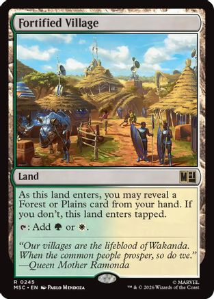 Fortified Village (Surge Foil)  [Commander: Marvel Super Heroes] Foil