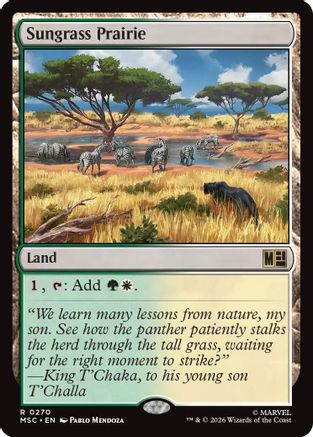 Sungrass Prairie (Surge Foil)  [Commander: Marvel Super Heroes] Foil