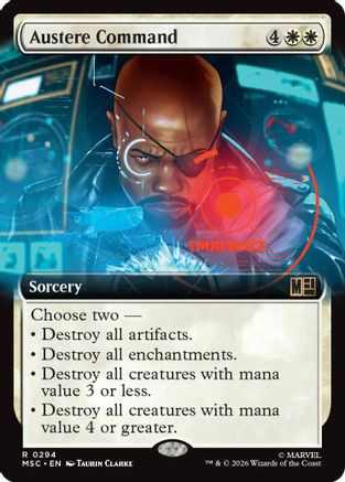 Austere Command (Extended Art)  [Commander: Marvel Super Heroes] Foil