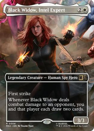 Black Widow, Intel Expert (Borderless)  [Commander: Marvel Super Heroes]