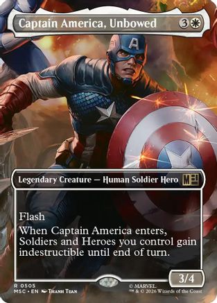 Captain America, Unbowed (Borderless)  [Commander: Marvel Super Heroes]