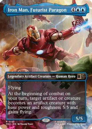 Iron Man, Futurist Paragon (Borderless)  [Commander: Marvel Super Heroes] Foil