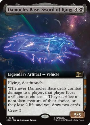 Damocles Base, Sword of Kang (Extended Art)  [Commander: Marvel Super Heroes] Foil