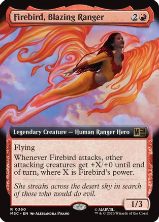 Firebird, Blazing Ranger (Extended Art)  [Commander: Marvel Super Heroes]