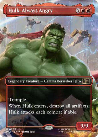Hulk, Always Angry (Borderless)  [Commander: Marvel Super Heroes] Foil