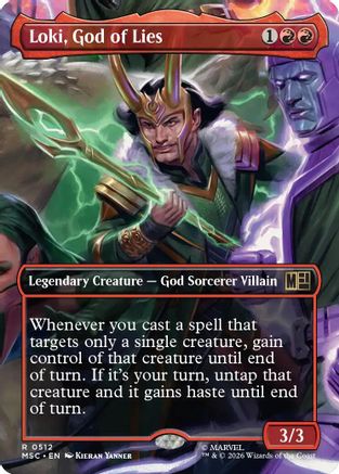Loki, God of Lies (Borderless)  [Commander: Marvel Super Heroes]