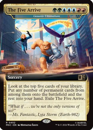 The Five Arrive - Genesis Ultimatum (Extended Art)  [Commander: Marvel Super Heroes] Foil