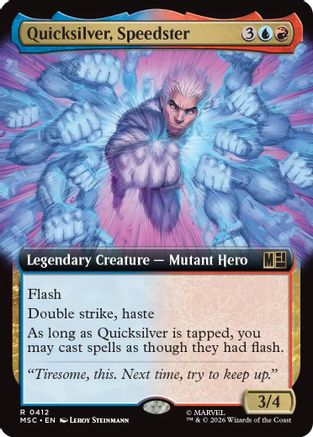 Quicksilver, Speedster (Extended Art)  [Commander: Marvel Super Heroes] Foil