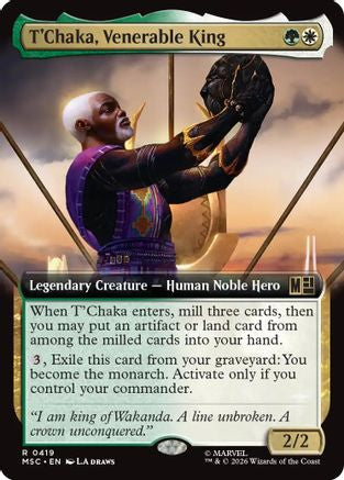T'Chaka, Venerable King (Extended Art)  [Commander: Marvel Super Heroes]