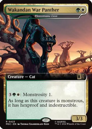 Wakandan War Panther - Fleecemane Lion (Extended Art)  [Commander: Marvel Super Heroes] Foil