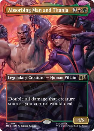 Absorbing Man and Titania (Borderless)  [Commander: Marvel Super Heroes] Foil