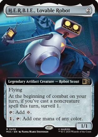 H.E.R.B.I.E., Lovable Robot (Extended Art)  [Commander: Marvel Super Heroes] Foil