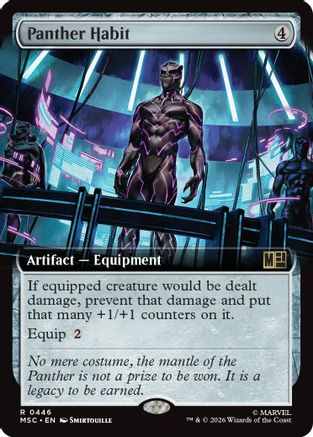 Panther Habit (Extended Art)  [Commander: Marvel Super Heroes] Foil