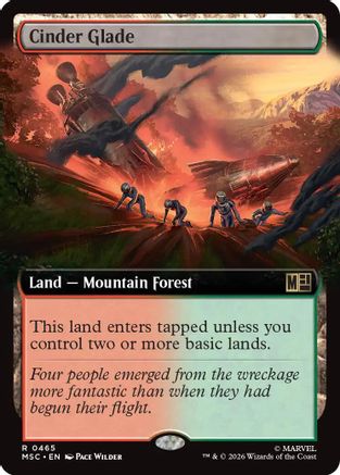 Cinder Glade (Extended Art)  [Commander: Marvel Super Heroes] Foil