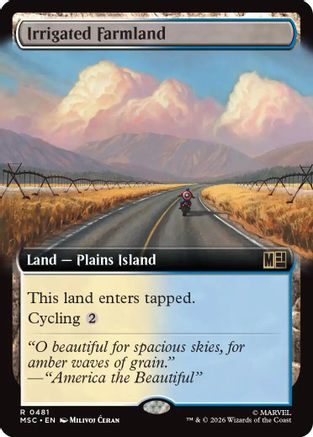 Irrigated Farmland (Extended Art)  [Commander: Marvel Super Heroes]