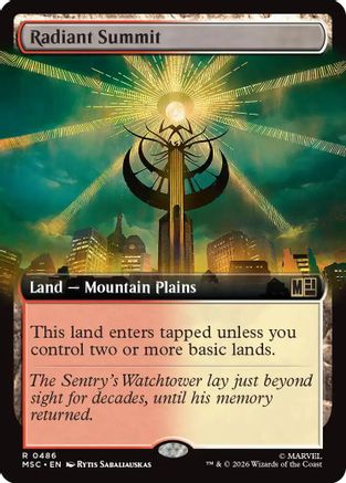 Radiant Summit (Extended Art)  [Commander: Marvel Super Heroes] Foil