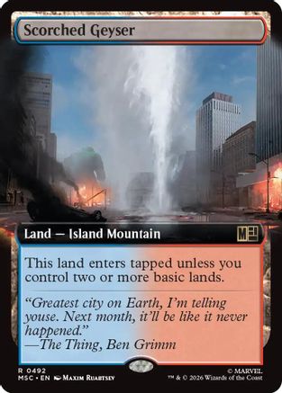 Scorched Geyser (Extended Art)  [Commander: Marvel Super Heroes] Foil