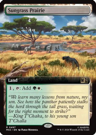 Sungrass Prairie (Extended Art)  [Commander: Marvel Super Heroes]