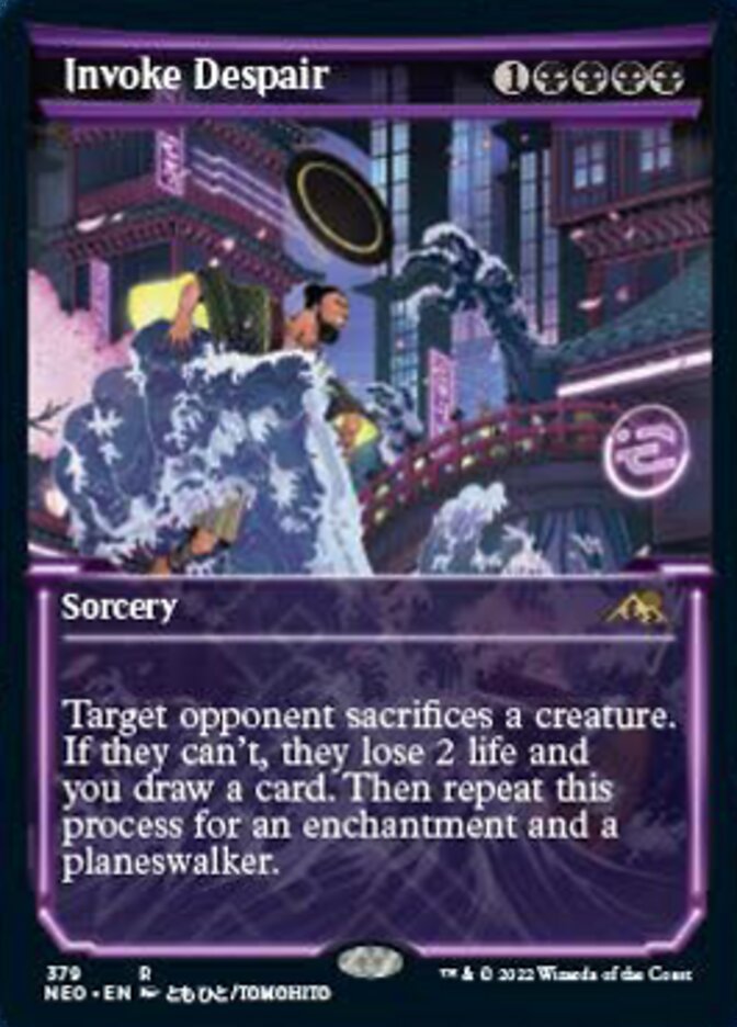 Invoke Despair (Showcase Soft Glow) [Kamigawa: Neon Dynasty] Foil