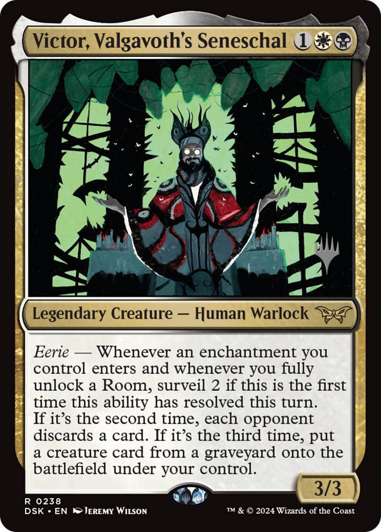 Victor, Valgavoth's Seneschal (Promo Pack) [Duskmourn: House of Horror Promos] Foil