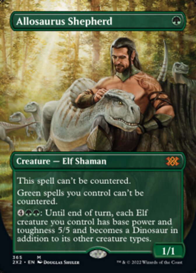 Allosaurus Shepherd (Borderless Alternate Art) [Double Masters 2022] Foil