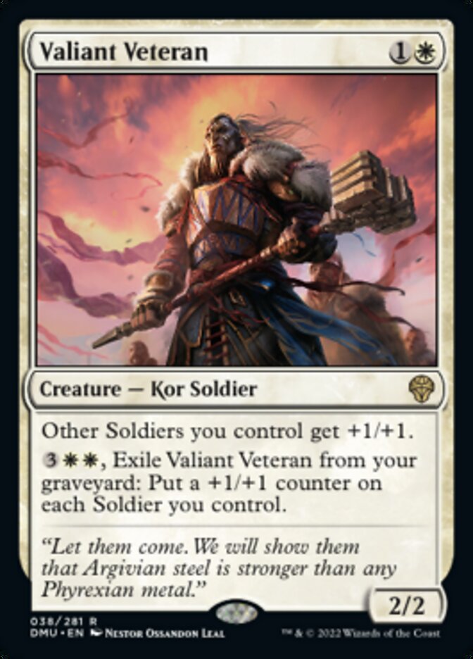 Valiant Veteran [Dominaria United] Foil