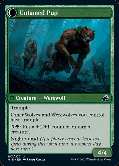 Hound Tamer // Untamed Pup [Innistrad: Midnight Hunt] Foil