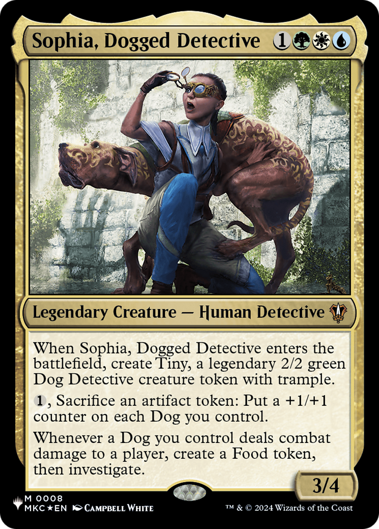 Sophia, Dogged Detective  [The List]