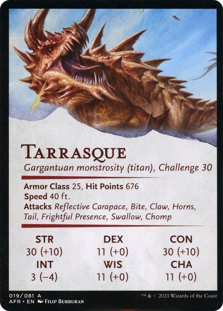 The Tarrasque // Tarrasque  [Adventures in the Forgotten Realms Art Series] (Borderless) Foil