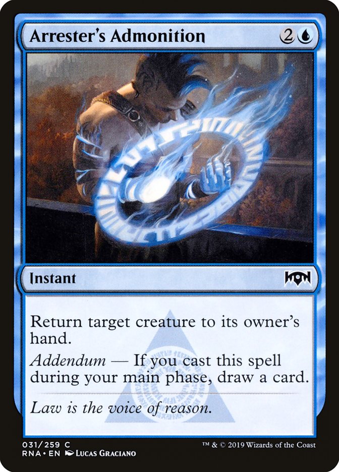 Arrester's Admonition [Ravnica Allegiance] Foil