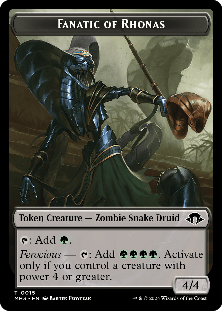 Fanatic of Rhonas  [Modern Horizons 3 Tokens] Foil