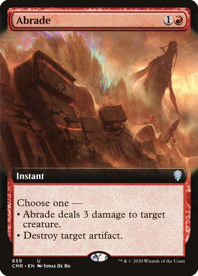Abrade (Extended Art) [Commander Legends] Foil