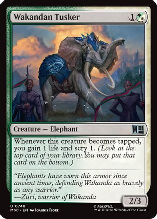 Wakandan Tusker  [Commander: Marvel Super Heroes]