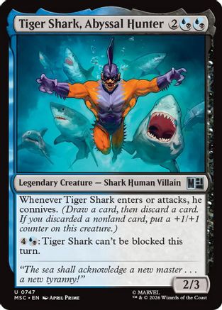 Tiger Shark, Abyssal Hunter  [Commander: Marvel Super Heroes] Foil